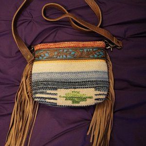 Myra Fringe and Leather Bag/Purse